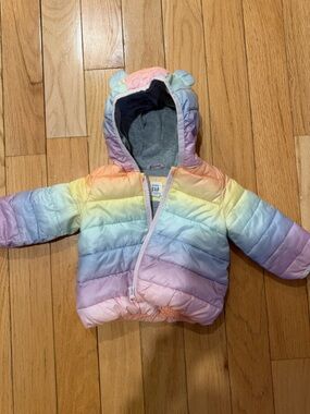 GAP Kids Rainbow Pastel Puffer Jacket